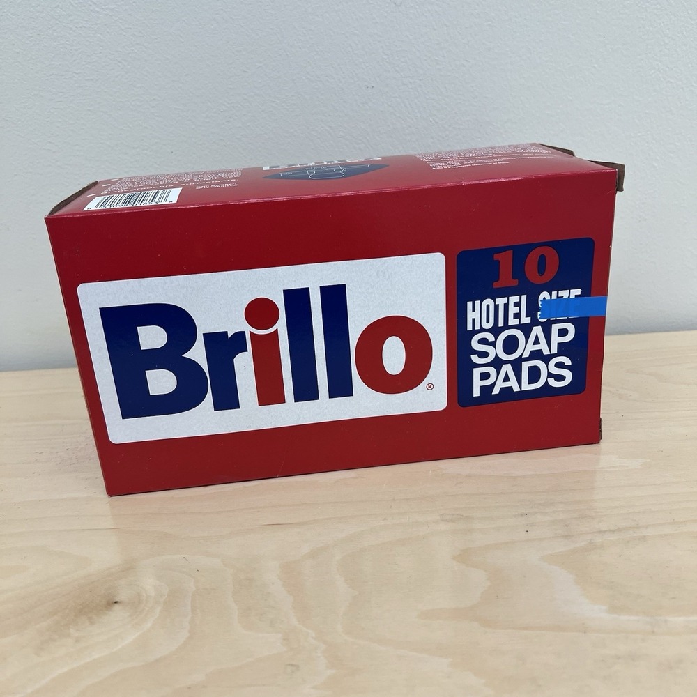Brillo W240000 4 in. x 4 in. Hotel Size Soap‎ Pad - Charcoal/Pink (10/Box) New